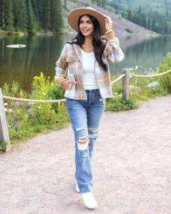 Flannel Camel/Ivory Plaid Jacket 13 Flannel Camel/Ivory Plaid Jacket -Active Aura Shop 07.21.24 G L Batch1 568copy