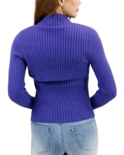 2-Piece Ribbed Shrug Gemstone Sweater -Active Aura Shop 2PieceRibbedShrugSweater 4