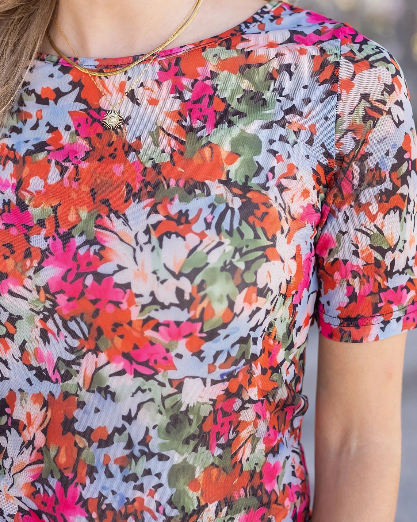 Short Sleeve Mesh Multi Top 8 Short Sleeve Mesh Multi Top - Image 6