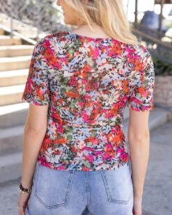 Short Sleeve Mesh Multi Top 17 Short Sleeve Mesh Multi Top -Active Aura Shop 5ShortSleeveMeshTop Multi