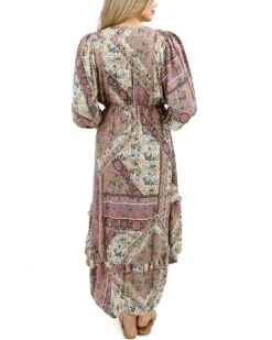 Arabelle Hi-Low Patchwork Floral Dress -Active Aura Shop ArabellaHighLowDress PatchworkFloral 3