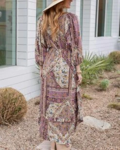 Arabelle Hi-Low Patchwork Floral Dress -Active Aura Shop ArabelleHiLowPatchworkFloralDress 4