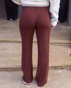 Bambü Cherry Walnut Wide Leg Lounge Pants -Active Aura Shop BambuLoungePants CherryWalnut 10