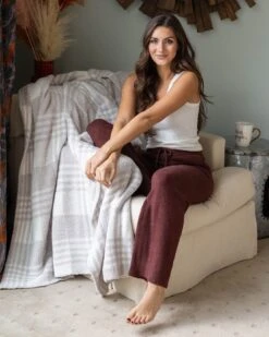 Bambü Cherry Walnut Wide Leg Lounge Pants -Active Aura Shop BambuLoungePants CherryWalnut 6