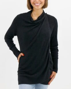 Black Bambü Wrap Robe -Active Aura Shop BambuPocketWrapUp Black 11