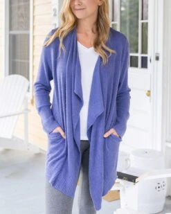 Periwinkle Bambü Wrap Robe