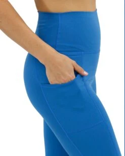 Best Squat Proof Leggings In Pacific Blue - FINAL SALE -Active Aura Shop BestAthleticLeggings PacificBlue 3