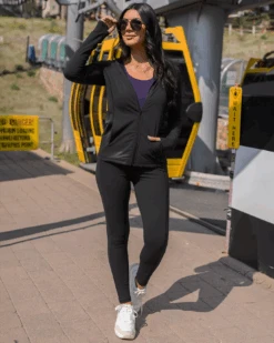 Best Squat Proof Leggings In Black -Active Aura Shop BestAthleticZipUpJacket Black 3 1