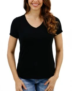 Best Fit V-Neck Tee In Black 10 Best Fit V-Neck Tee In Black -Active Aura Shop BestFitVNeckTee Black 1