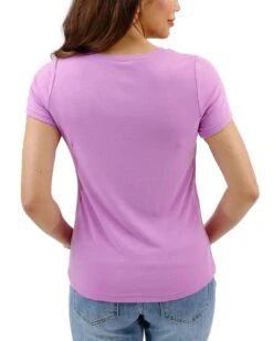 Best Fit V-Neck Tee In Orchid -Active Aura Shop BestFitVNeckTee Orchid 2