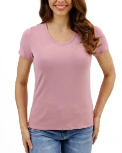 Best Fit V-Neck Tee In Pink 14 Best Fit V-Neck Tee In Pink -Active Aura Shop BestFitVNeckTee Pink 1