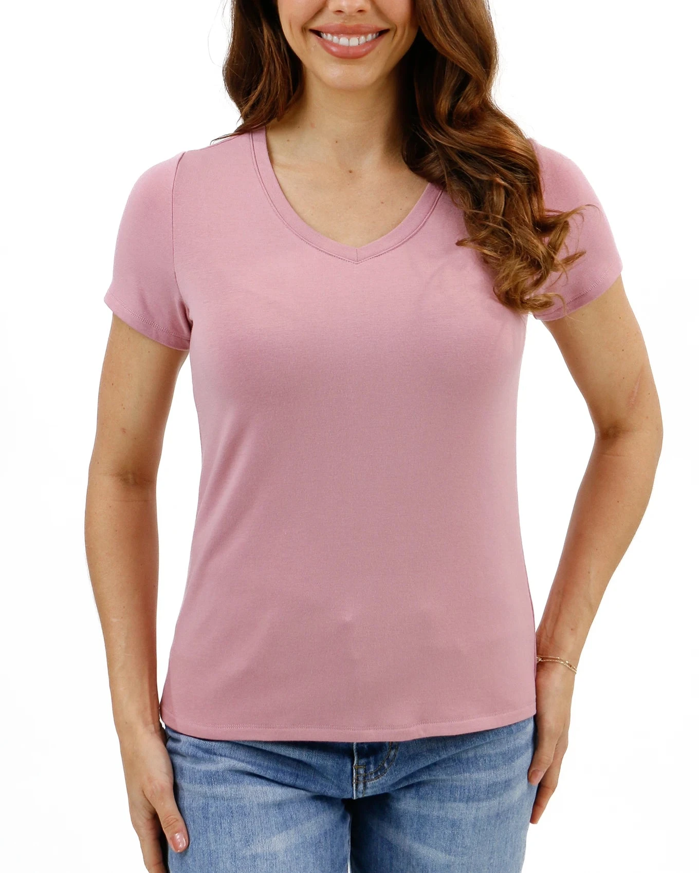 Best Fit V-Neck Tee In Pink 8 Best Fit V-Neck Tee In Pink - Image 6
