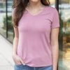 Best Fit V-Neck Tee In Pink -Active Aura Shop BestFitVNeckTee Pink 6