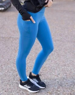 Best Squat Proof Leggings In Pacific Blue - FINAL SALE -Active Aura Shop BestSquatProofPocketLeggings PacificBlue 8