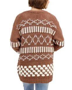 Gingersnap Bobble Knit Chunky Cardigan -Active Aura Shop BobbleKnitCardigan BrownIvory 3 0a53eaf2 c2f7 417c ae3e 1c5868a8c82c