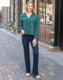 Boho Evergreen Lace Trim Top -Active Aura Shop BohoLaceTrimTop Evergreen 2 872f72a7 f6e5 4f41 a598 b7ee5779d1bd