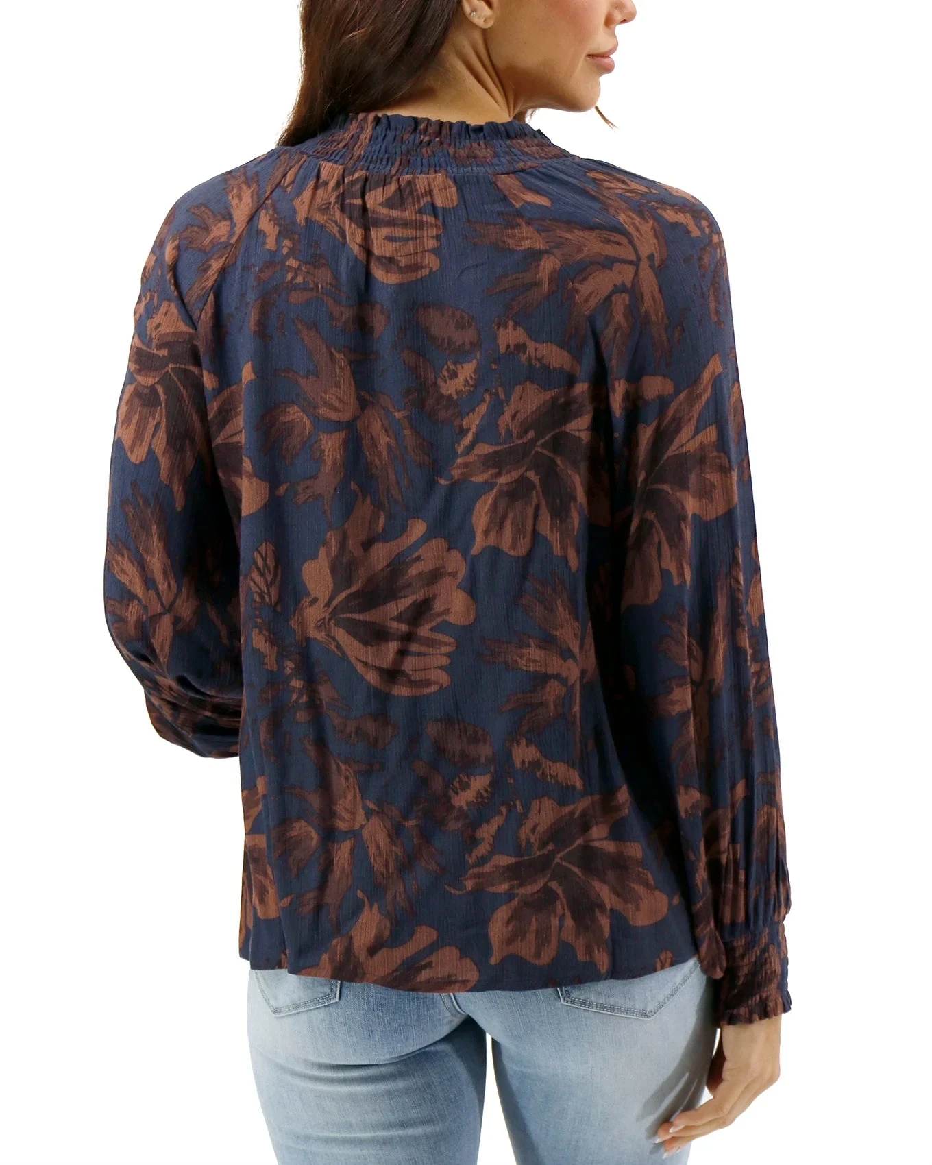 Boho Espresso Floral Smocked Top 10 Boho Espresso Floral Smocked Top - Image 8