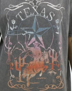 Boyfriend Fit Graphic Tee - Texas -Active Aura Shop BoyfriendOversizedGraphicTee Texas 2