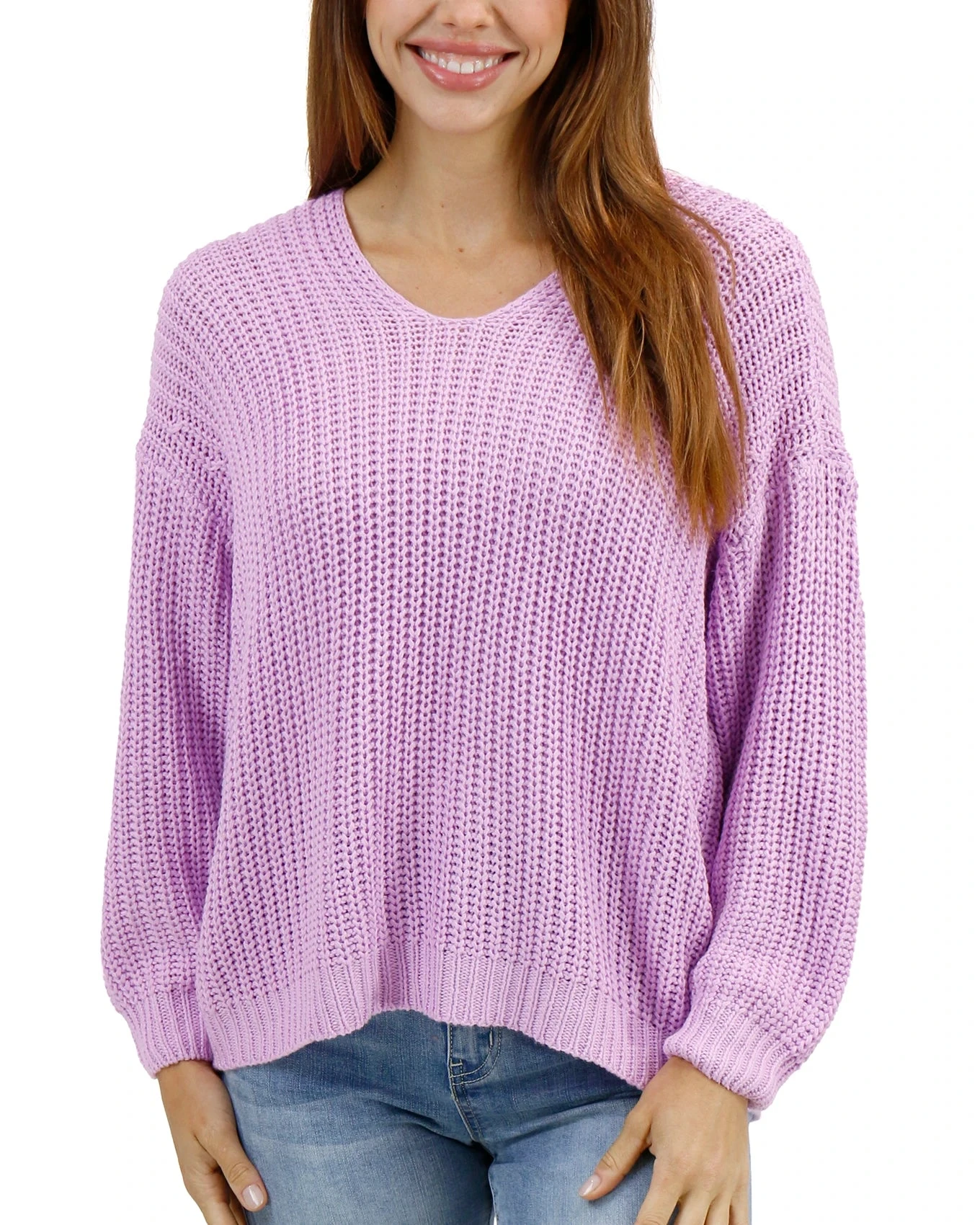 Boyfriend Slouchy Orchid Knit Sweater 8 Boyfriend Slouchy Orchid Knit Sweater - Image 6