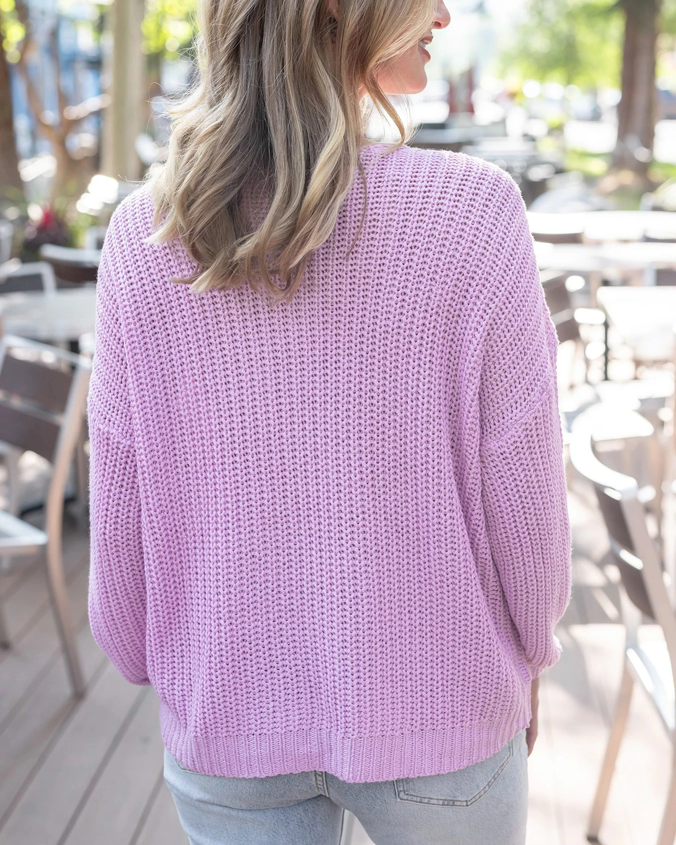 Boyfriend Slouchy Orchid Knit Sweater 7 Boyfriend Slouchy Orchid Knit Sweater - Image 5