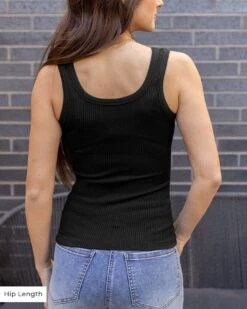 Black Brami Tank 13 Black Brami Tank -Active Aura Shop BramiTank Black Hip 2