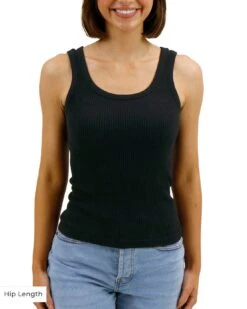 Black Brami Tank 15 Black Brami Tank -Active Aura Shop BramiTank Black Hip1