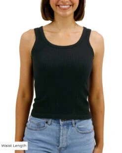 Black Brami Tank 14 Black Brami Tank -Active Aura Shop BramiTank Black Waist 1