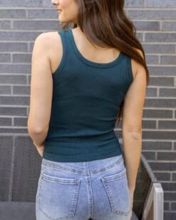 Peacock Brami Tank - FINAL SALE 13 Peacock Brami Tank - FINAL SALE -Active Aura Shop BramiTank DarkGreen 2