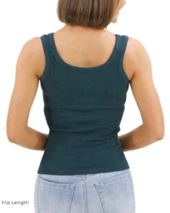 Peacock Brami Tank - FINAL SALE 16 Peacock Brami Tank - FINAL SALE -Active Aura Shop BramiTank DarkGreen Long 2