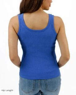 Cobalt Blue Brami Tank -Active Aura Shop BramiTank Hip Colbalt2
