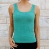 Heathered Green Brami Tank -Active Aura Shop BramiTank HipLength HeatheredGreen 3