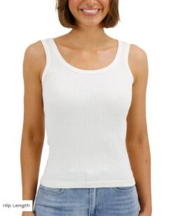 Ivory Brami Tank -Active Aura Shop BramiTank Ivory Long 1