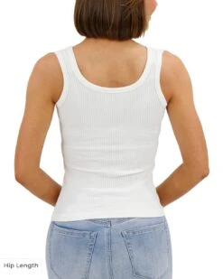 Ivory Brami Tank -Active Aura Shop BramiTank Ivory Long 2