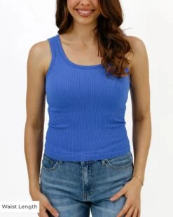 Cobalt Blue Brami Tank -Active Aura Shop BramiTank Waist Colbalt1
