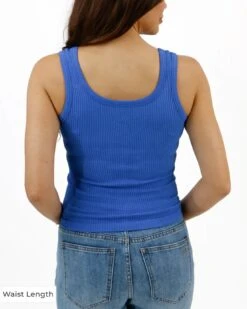 Cobalt Blue Brami Tank -Active Aura Shop BramiTank Waist Colbalt2