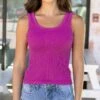 Washed Fuchsia Brami Tank - FINAL SALE -Active Aura Shop BramiTank WashedFushcia Waist 3