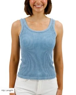 Washed Sky Brami Tank - FINAL SALE -Active Aura Shop BramiTank WashedSky Hip 1 a85658d3 9a82 4f9c bedd 81b9bd8f84df