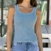 Washed Sky Brami Tank - FINAL SALE -Active Aura Shop BramiTank WashedSky Waist 3