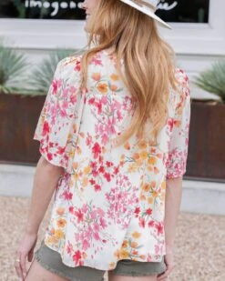 Brooklyn Flowy Floral Blouse 18 Brooklyn Flowy Floral Blouse -Active Aura Shop BrooklynFlowyFloralBlouse 14
