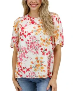 Brooklyn Flowy Floral Blouse 19 Brooklyn Flowy Floral Blouse -Active Aura Shop BrooklynFlowyFloralBlouse Floral 4 1
