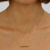 Brushed Gold Bar Necklace -Active Aura Shop BrushedGoldBarNecklace 3