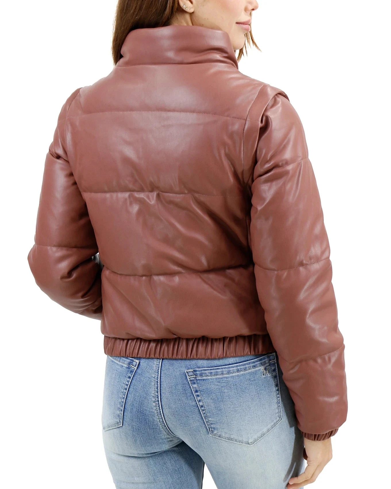 Butter Faux Leather Clay Puffer Jacket/Vest 11 Butter Faux Leather Clay Puffer Jacket/Vest - Image 9