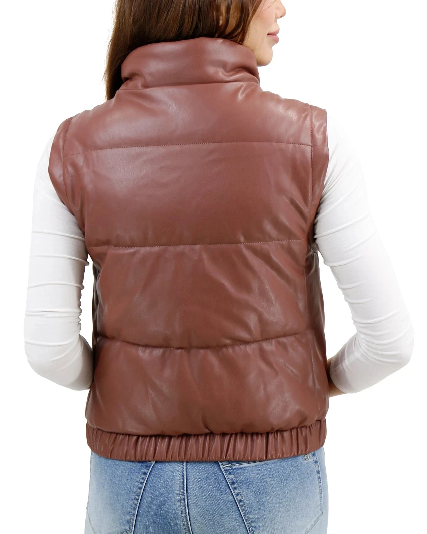 Butter Faux Leather Clay Puffer Jacket/Vest 12 Butter Faux Leather Clay Puffer Jacket/Vest - Image 10