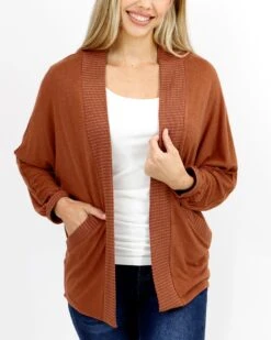 Buttery Soft Cinnamon Cocoon Cardi - FINAL SALE -Active Aura Shop ButterySoftCocoonCardi Cinnamon 1
