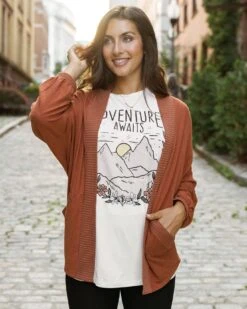 Buttery Soft Cinnamon Cocoon Cardi - FINAL SALE -Active Aura Shop ButterySoftCocoonCardi Cinnamon 1 1