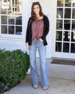 Button Front Black Ruched Top -Active Aura Shop ButtonFrontRuchedTop Black 23