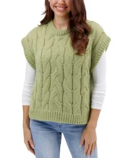 Cable Knit Ivy Sweater Vest 16 Cable Knit Ivy Sweater Vest -Active Aura Shop CabledKnitSweaterVest Ivy 1
