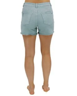 Casual Colored Aqua Denim Shorts -Active Aura Shop CasualColoredDenimShorts Aqua 2
