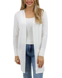 Ivory Casual Day Modal Cardigan -Active Aura Shop CasualDayModalCardigan Ivory 1