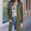 Olive Casual Day Modal Cardigan 2 Olive Casual Day Modal Cardigan -Active Aura Shop CasualDayModalCardigan Olive 12